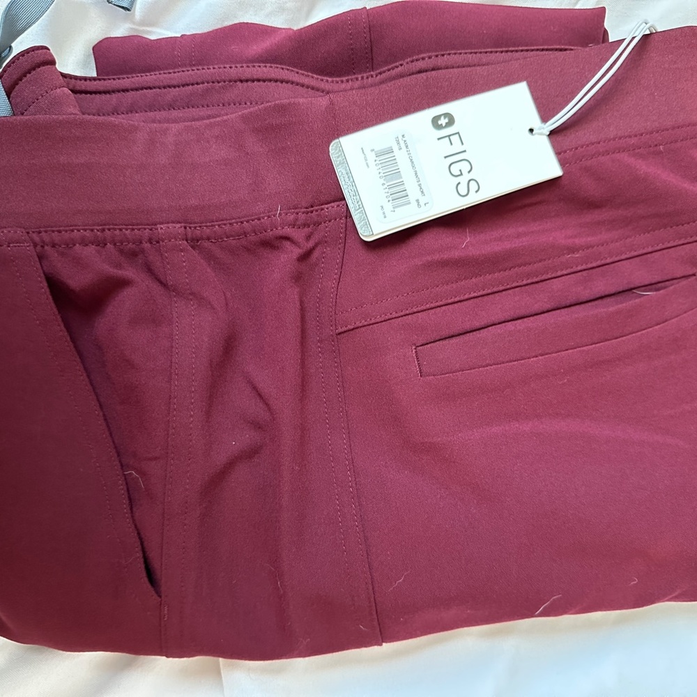 Men's FIGS Burgundy Axim Cargo Pants